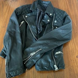 All saints leather jacket